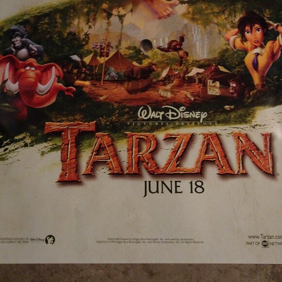 TARZAN - WALT DISNEY MOVIE POSTER (1999) - Picture 2 of 4
